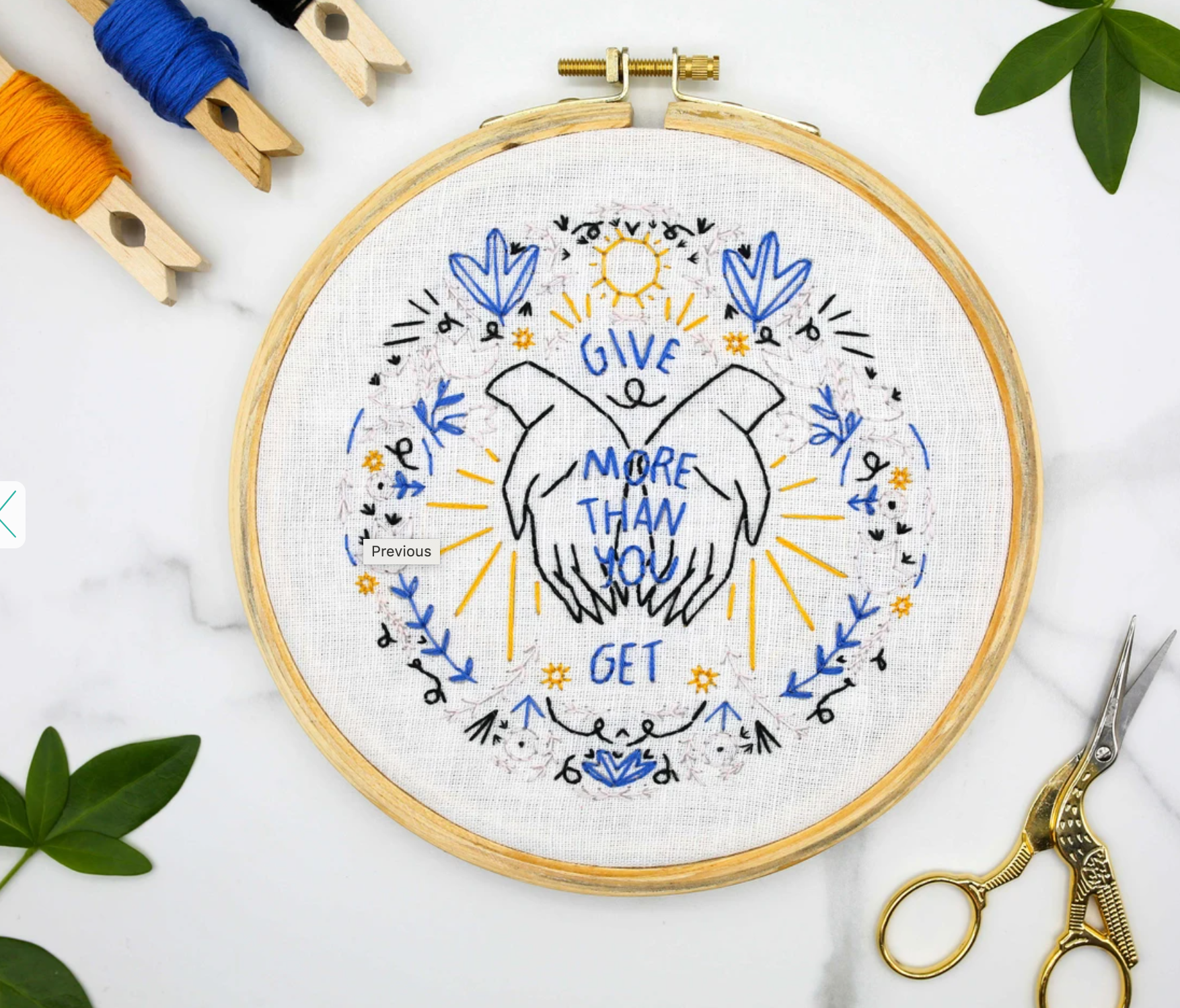 Embroidery Kit - Give More Than You Get