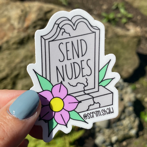 Sticker - Send Nudes Tombstone