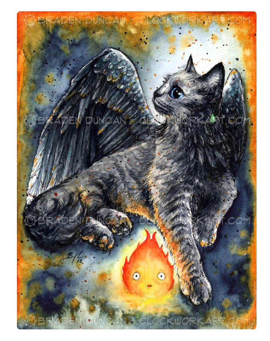 Magnet - Sorcerer Kitten + Flame