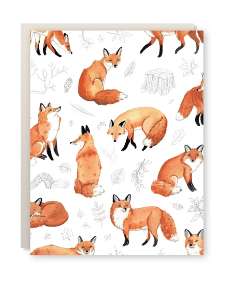Card - Foxes & Foliage