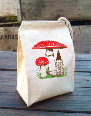 Lunch Bag - Gnome Under Mushrooms