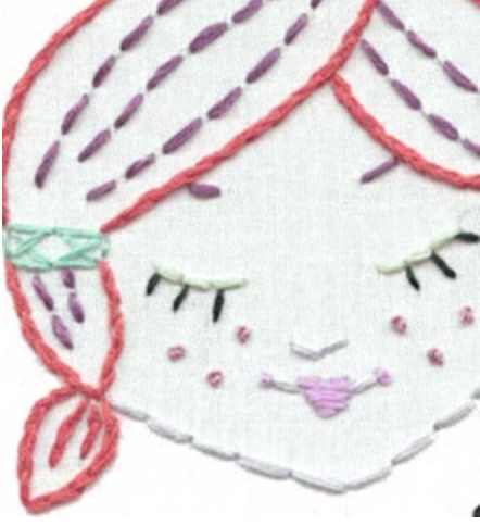 Craft Supply - Embroidery Pattern - Cute Little Heads