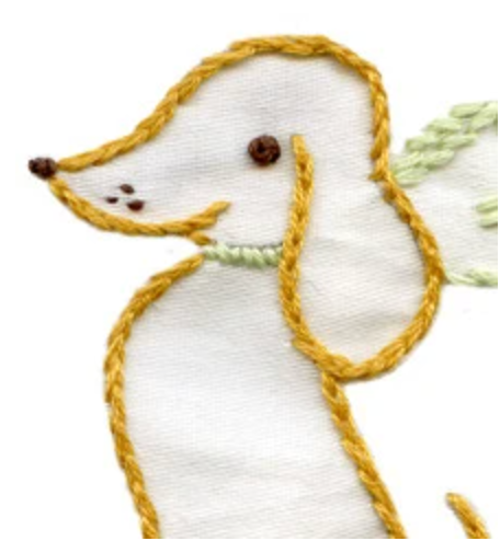 Craft Supply - Embroidery Pattern - Darling Dachshunds