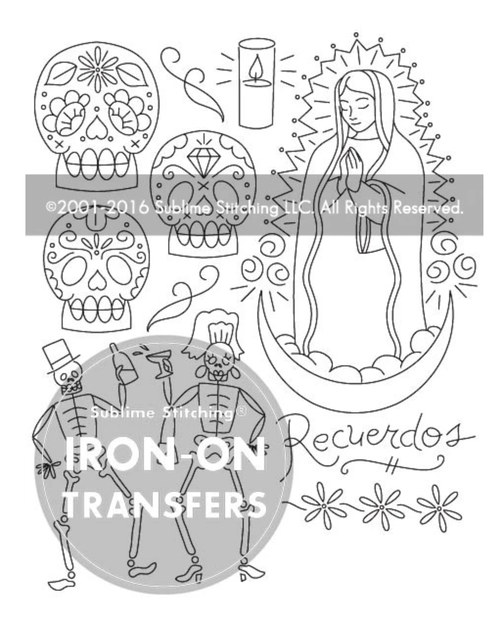 Craft Supply - Embroidery Pattern - Dia De Los Muertos