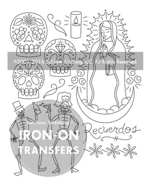 Craft Supply - Embroidery Pattern - Dia De Los Muertos