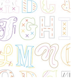 Craft Supply - Embroidery Pattern - Epic Alphabet