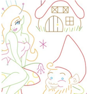 Craft Supply - Embroidery Pattern - Gnomes & Fairies