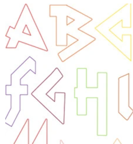 Craft Supply - Embroidery Pattern - Heavy Metal Alphabet