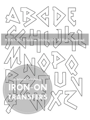 Craft Supply - Embroidery Pattern - Heavy Metal Alphabet