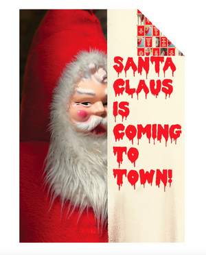 Wrapping Paper - Creepy Santa Is Coming To Town
