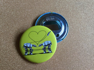 Bottle Opener Keychain - Love AT-AT First Sight - Yellow