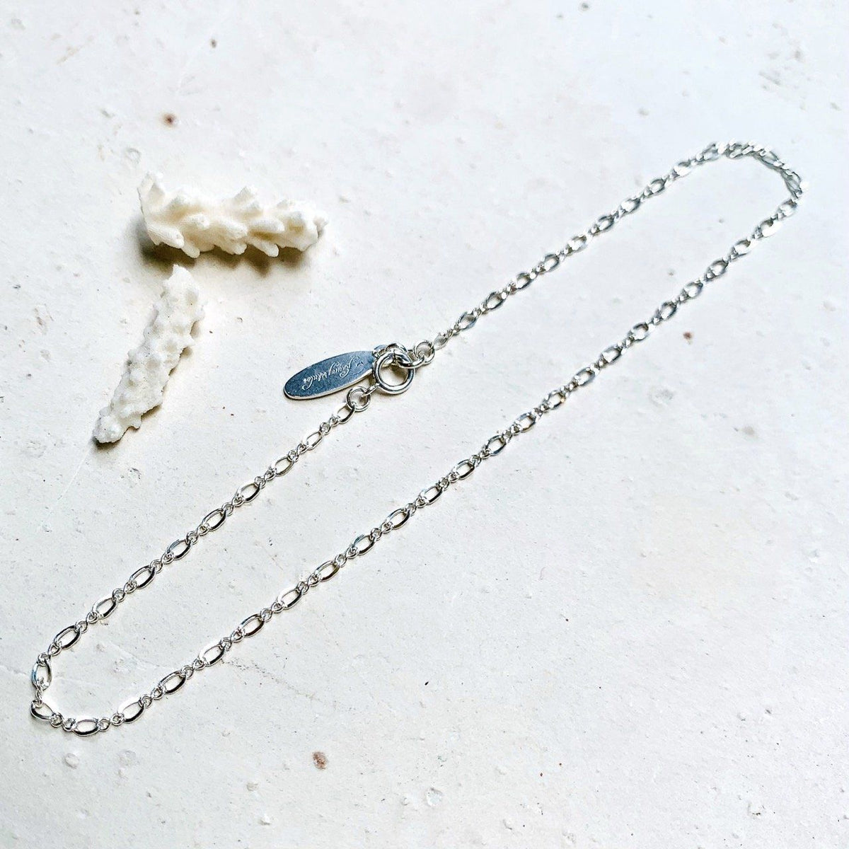 Figure 8 Chain Anklet - curvy infinity chain ankle bracelet made to order - Foamy Wader
