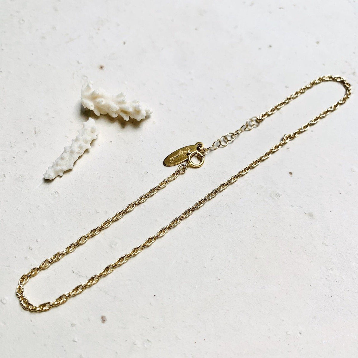Rope Chain Anklet - nautical rope custom chain anklet bracelet made to order - Foamy Wader