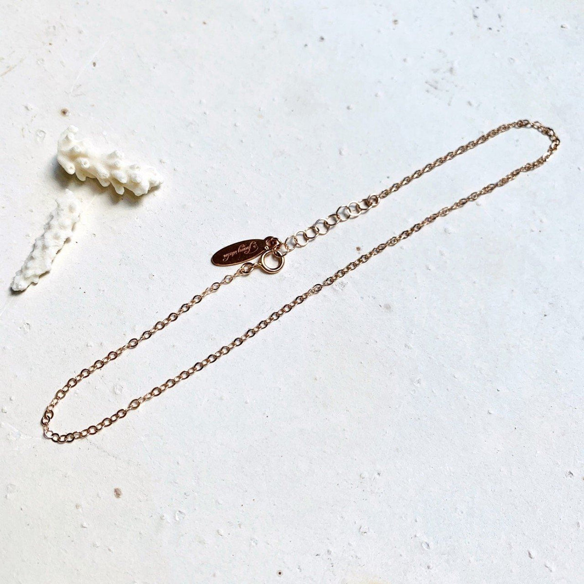 Simplicity Chain Anklet - simple circle chain ankle bracelet made to order - Foamy Wader