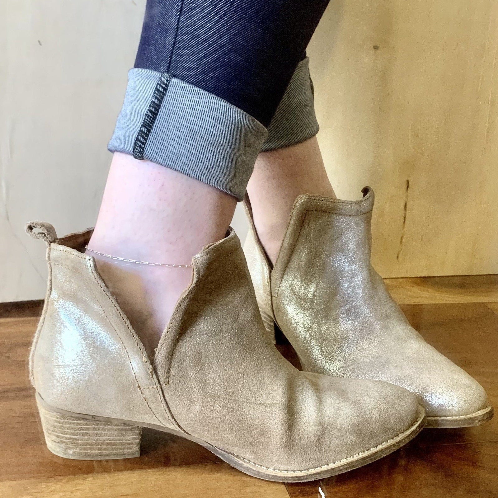 Surf Chain Anklet - sleek elongated oval chain ankle bracelet made to order - Foamy Wader