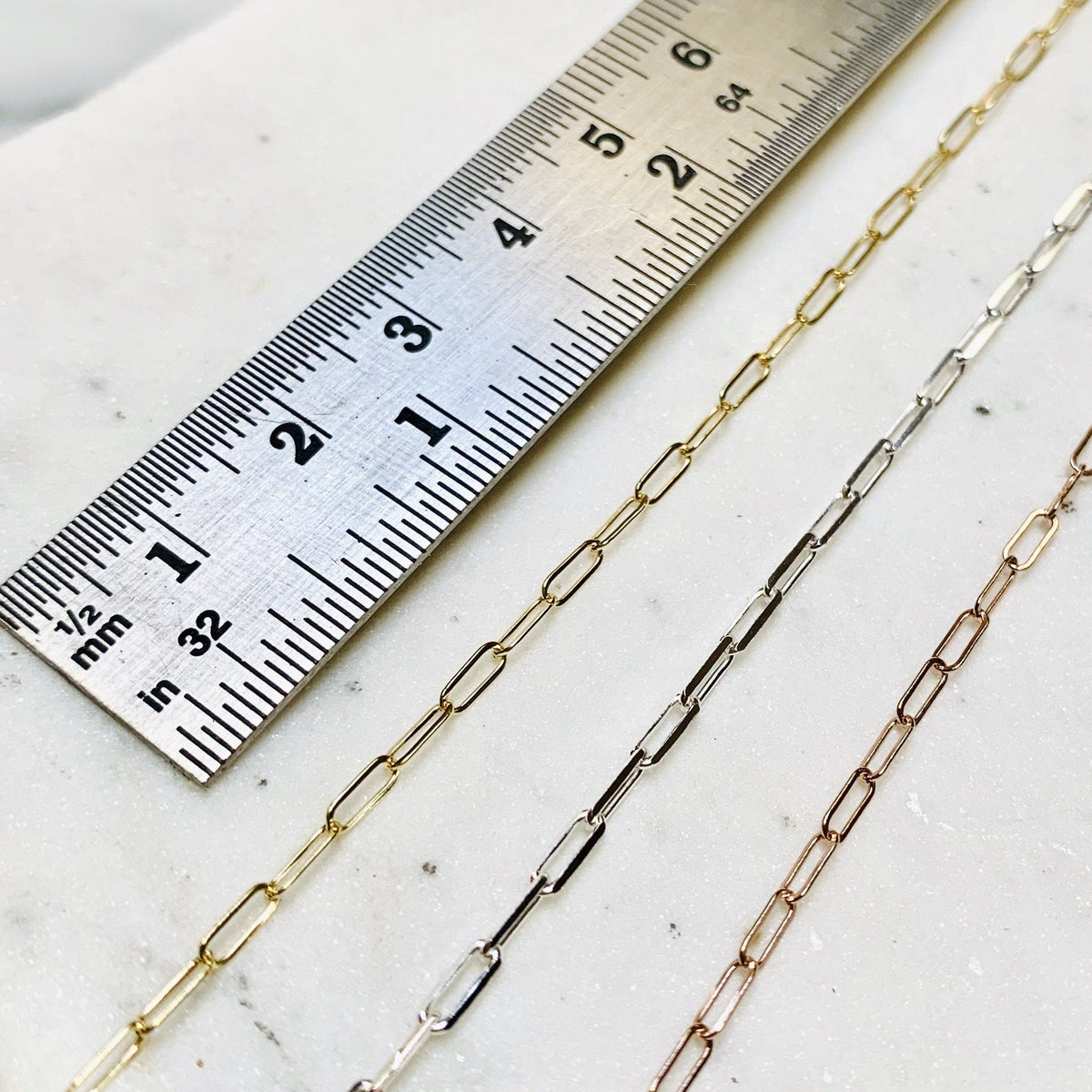 Surf Chain Anklet - sleek elongated oval chain ankle bracelet made to order - Foamy Wader