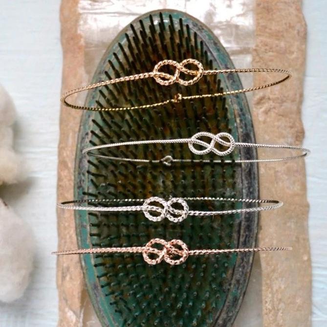 Sailor's Knot Bangle - nautical rope infinity knot bangle bracelet - Foamy Wader