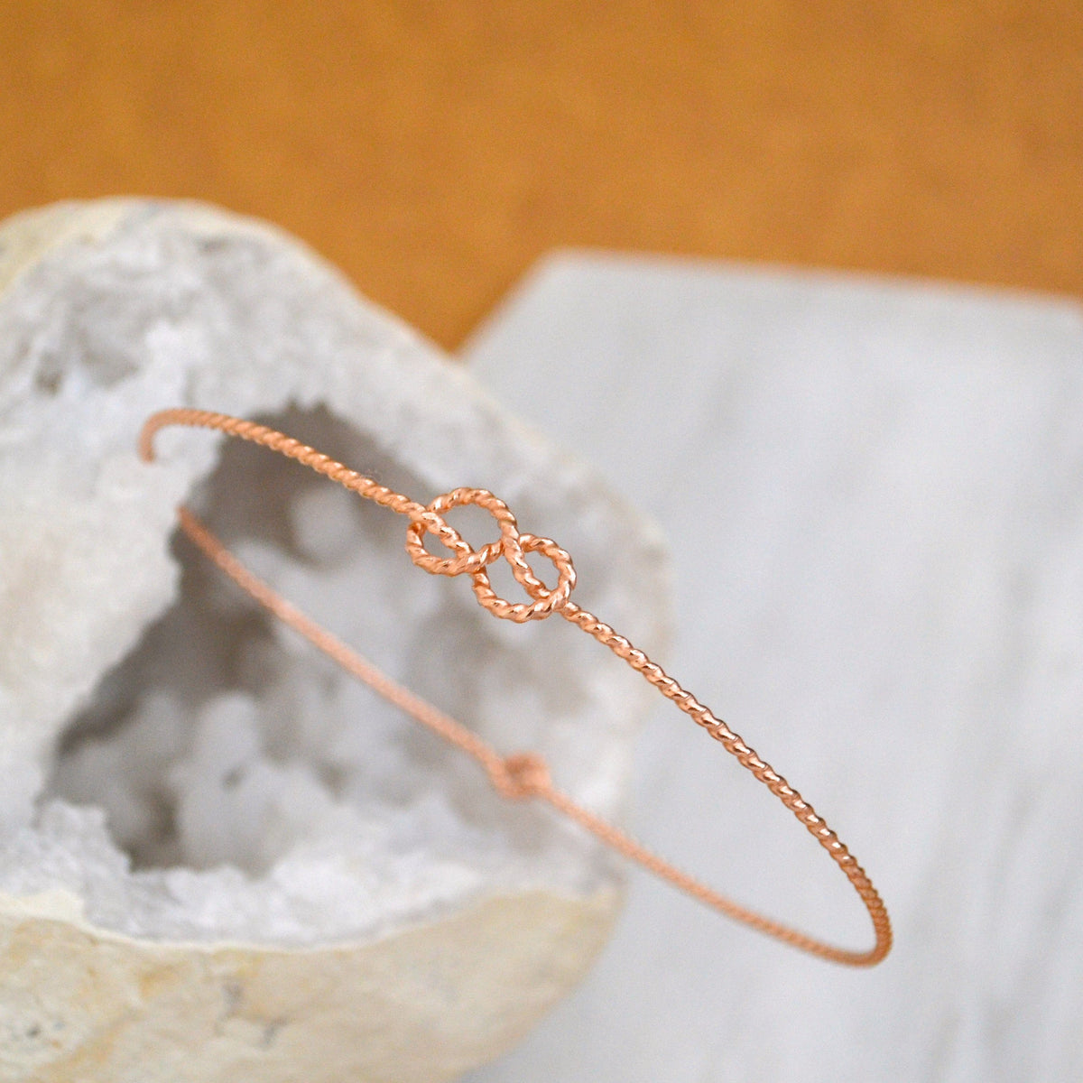 Sailor's Knot Bangle - nautical rope infinity knot bangle bracelet - Foamy Wader