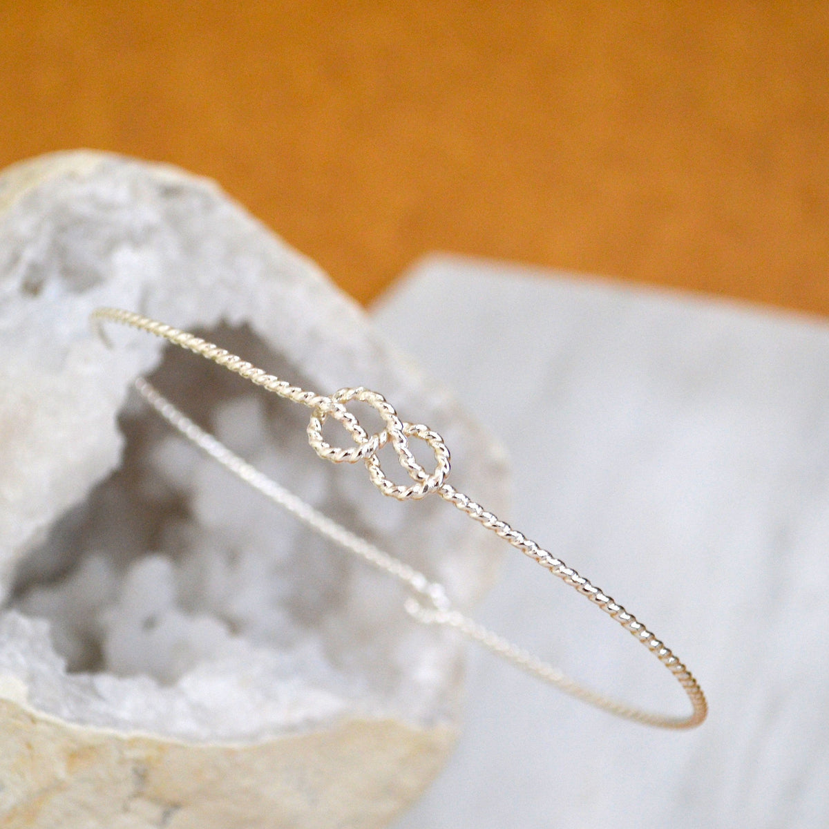 Sailor's Knot Bangle - nautical rope infinity knot bangle bracelet - Foamy Wader