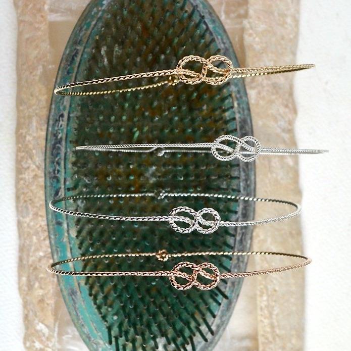 Sailor's Knot Bangle - nautical rope infinity knot bangle bracelet - Foamy Wader