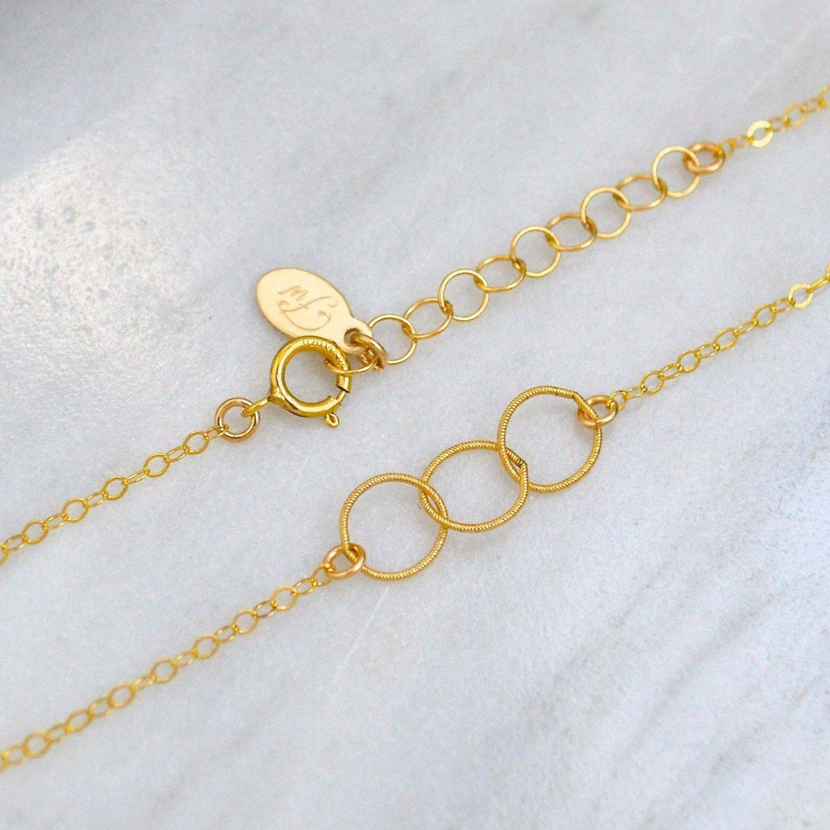 Trio Bracelet - handmade interlocking triple circle bracelet - Foamy Wader