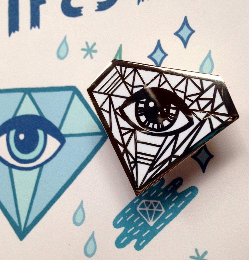 Enamel Pin: Eye Sharpener Diamond Pin