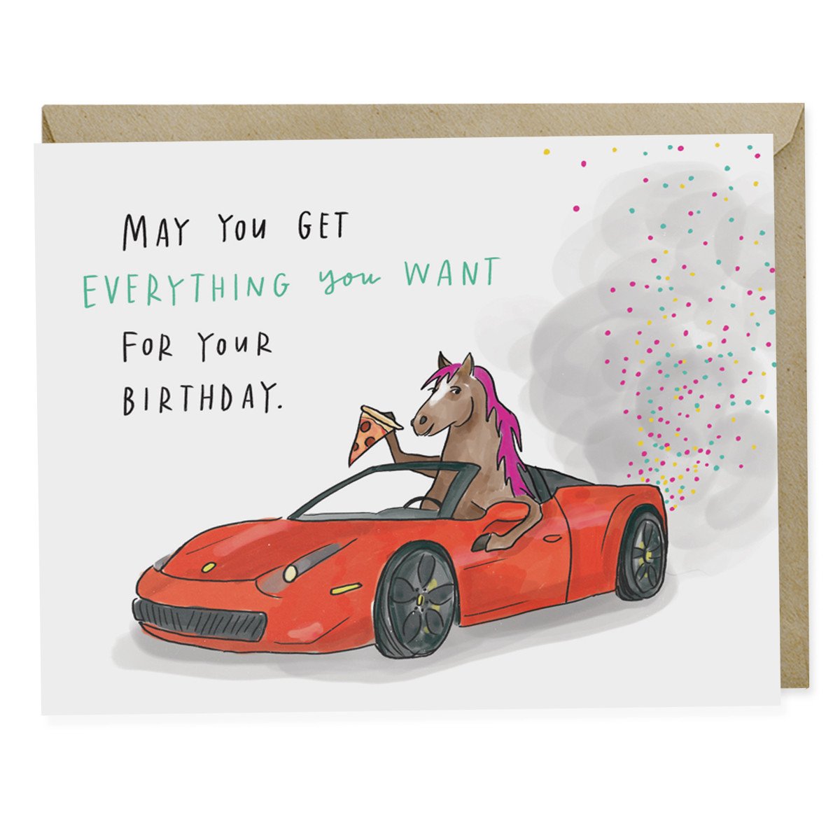 Card - Pony Ferrari Birthday Card