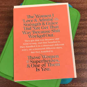 Card - The Women I Love and Admire