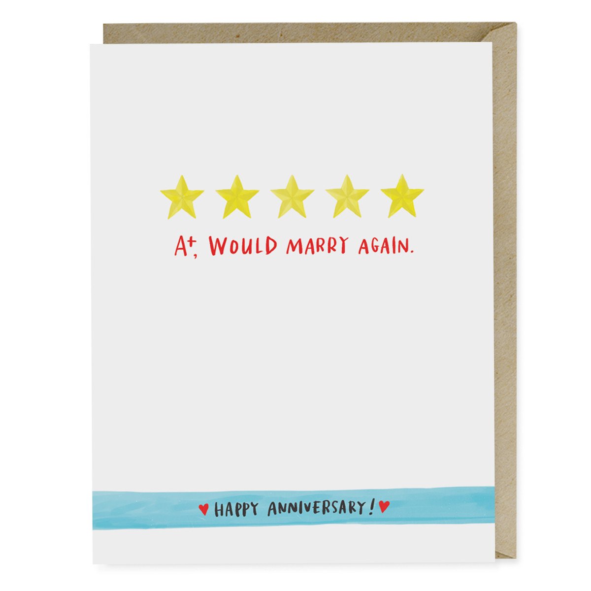 Card - Five Stars. Would Marry Again