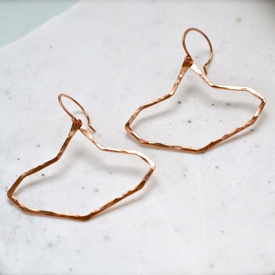 Beacon Earrings - lightweight geometric lighthouse silhouette earrings - Foamy Wader