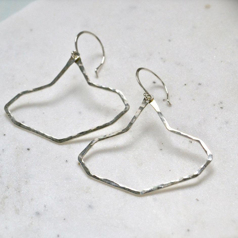 Beacon Earrings - lightweight geometric lighthouse silhouette earrings - Foamy Wader