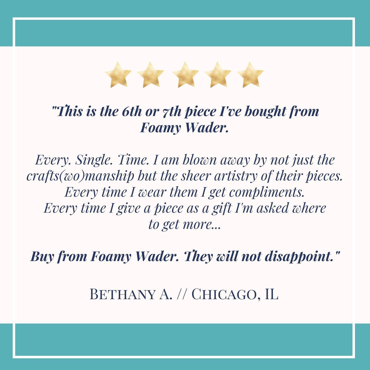 Boardwalk Earrings - handmade elongated hexagon silhouette earrings - Foamy Wader