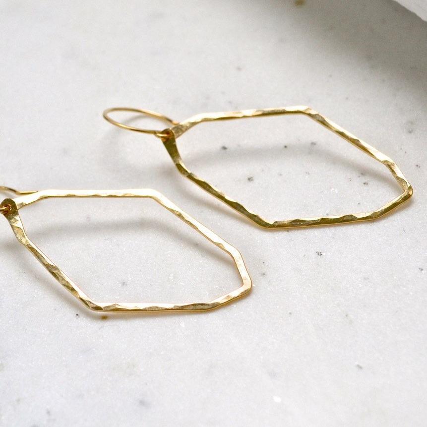 Polaris Earrings - handmade lightweight geometric north star earrings - Foamy Wader