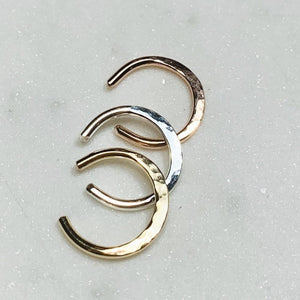 Stacking Ear Cuffs - mix and match stackable cuff earrings in gold, silver, and rose gold - Foamy Wader