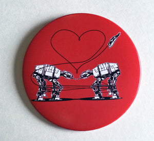 Magnet - 3.5 Inch: Love AT-AT First Sight - Red