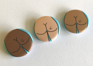 Magnet - 1.25 Inch: Butts - A Variety of Butt Shapes and Colors