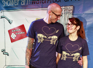 Shirt - Love AT-AT First Sight - Heather Blue - Unisex Crew