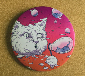 Magnet - 3.5 Inch: Bubble Cat - Sunset