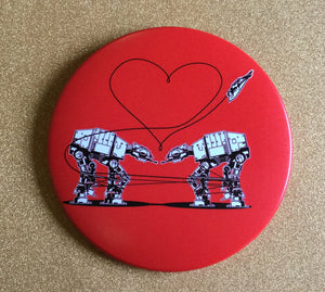 Magnet - 3.5 Inch: Love AT-AT First Sight - Red