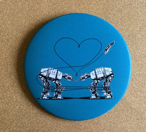 Magnet - 3.5 Inch - Love AT-AT First Sight: Blue