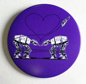 Magnet - 3.5 Inch: Love AT-AT First Sight - Purple
