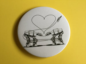 Magnet -3.5 Inch - Love AT-AT First Sight - Black & White