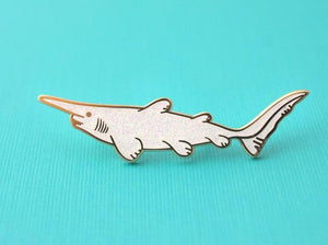 Enamel Pin - White Goblin Shark