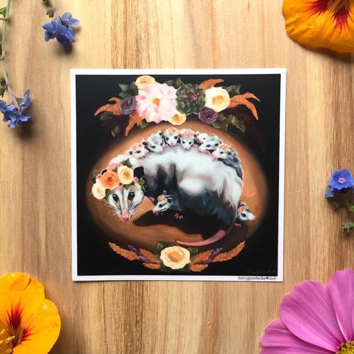 Sticker - Opossum Mama