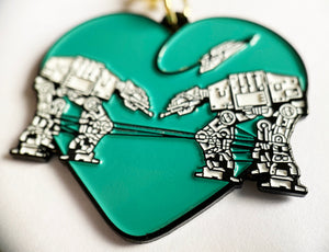 Keychain: Love AT-AT First Sight - Teal