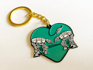 Keychain: Love AT-AT First Sight - Teal