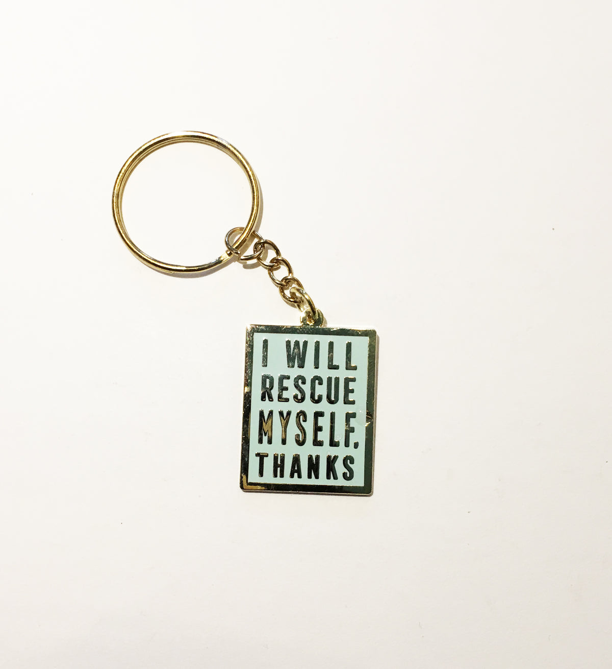 Keychain: I Will Rescue Myself, Thanks - Mint