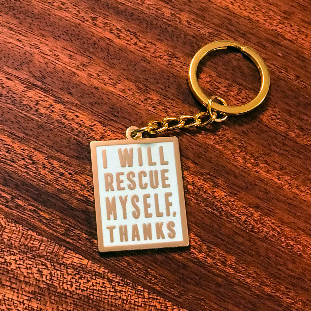 Keychain: I Will Rescue Myself, Thanks - Mint