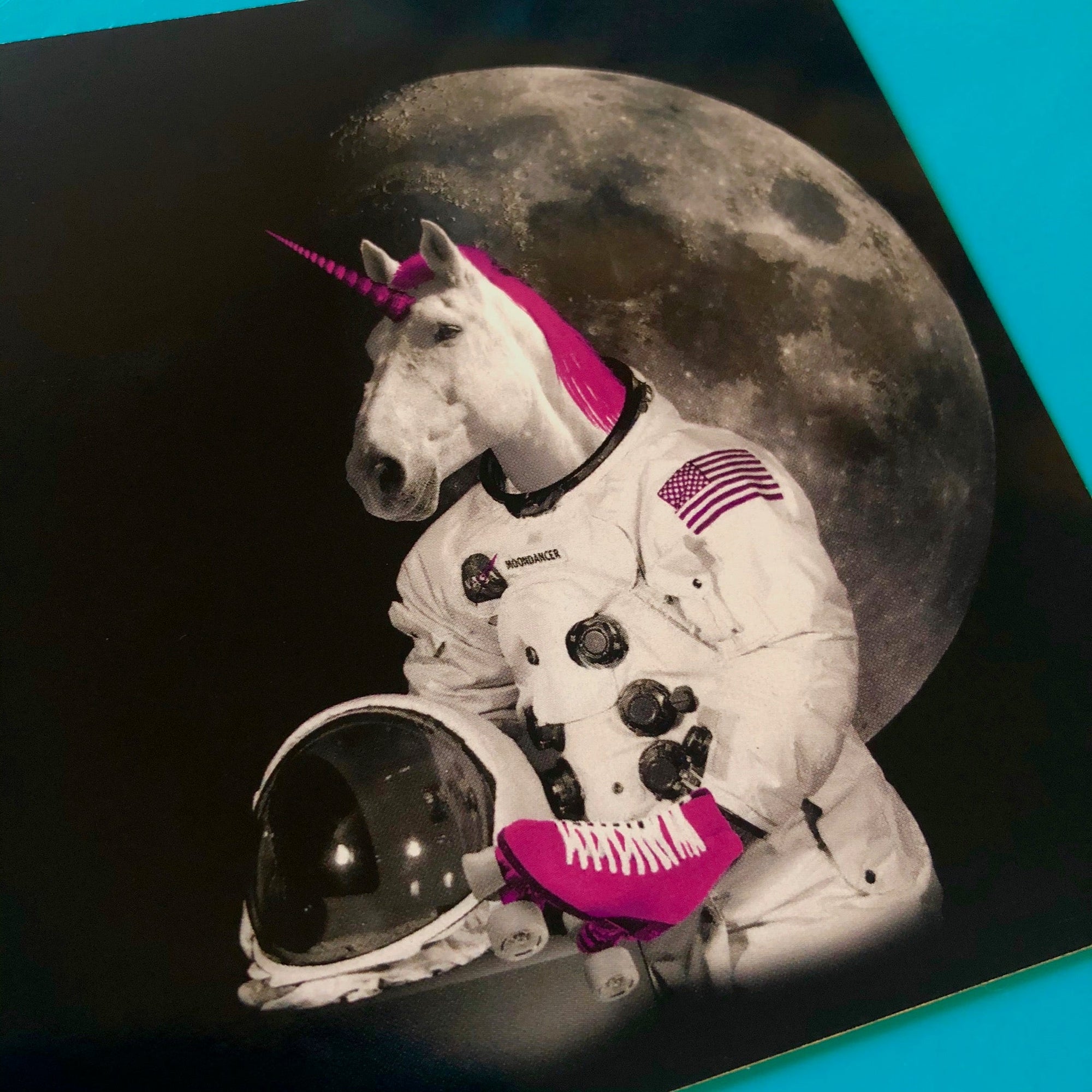 4x4 Sticker - Astronaut Unicorn