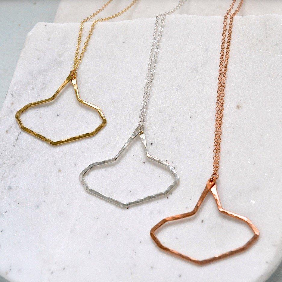 Beacon Necklace - geometric lighthouse silhouette pendant necklace - Foamy Wader